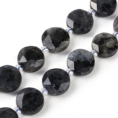 Натуральные нити бус из ларвикита G-C116-A45-01-1