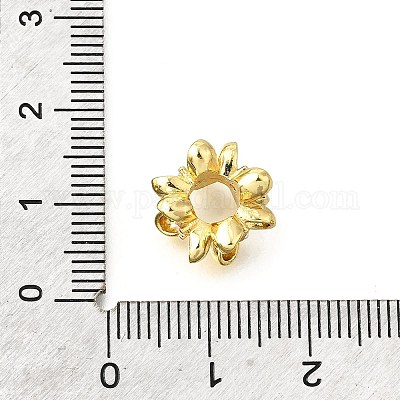 Латунь микропаве прозрачный кубический цирконий европейский бисер KK-V008-15G-1