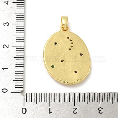 Латунные микро проложить кубического циркония подвески KK-G517-07G-1