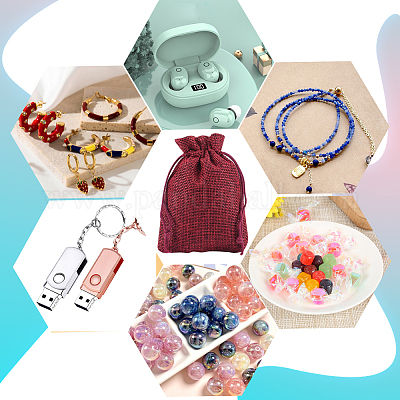 Мешки мешка шнурка упаковки мешка мешка имитационные полиэфирные ABAG-BBC0001-02A-04-1