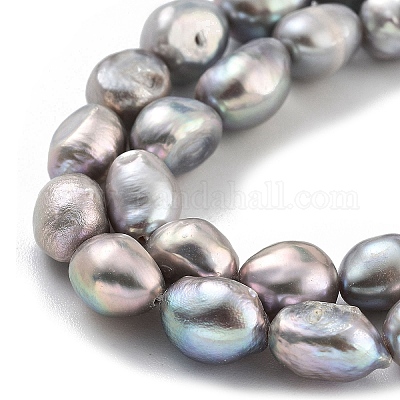 Окрашенные натуральные культивированные нити из пресноводного жемчуга PEAR-P062-28D-1