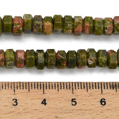 Природные Unakite бисер нитей&nbsp;G-G317-A15-3x6mm-1