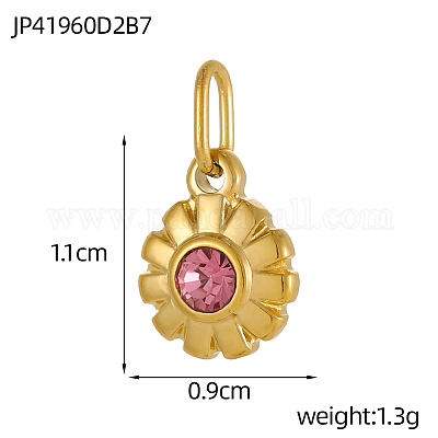 Подвески из нержавеющей стали 304 со стразами STAS-OY003-87G-1