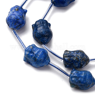 Нитки бусины из натурального ляписа-лазури G-K382-E02-01-1