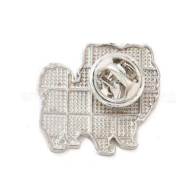 Эмалированная булавка с латунными защелками-бабочками JEWB-A006-01F-1