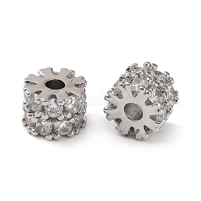 Стойки обшивки латунь микро проложить кубического циркония бусы KK-H451-04P-1