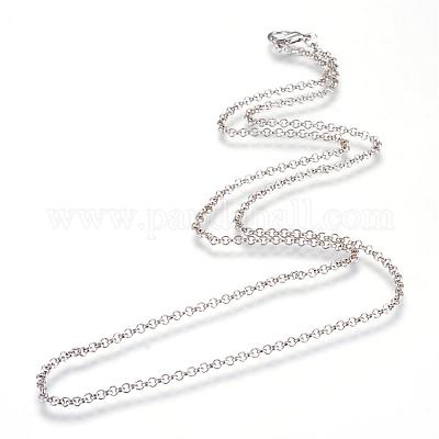 Железные цепочки Роло изготовление ожерелий MAK-R017-45cm-P-1