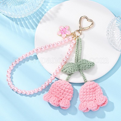 Подвеска ручной работы из хлопковой пряжи HJEW-JM04389-04-1