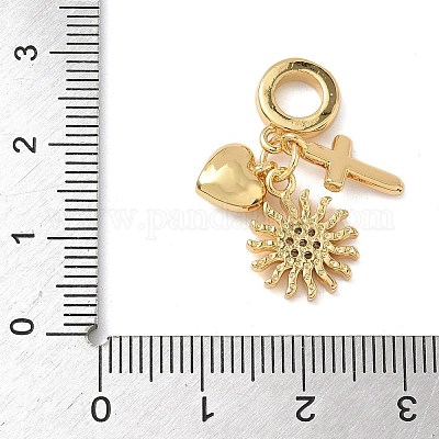 Латунь микропаве прозрачный кубический цирконий европейские подвески с подвесками KK-D502-13C-G-1