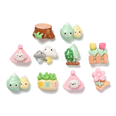 Непрозрачные кабошоны из смолы RESI-I068-08-1