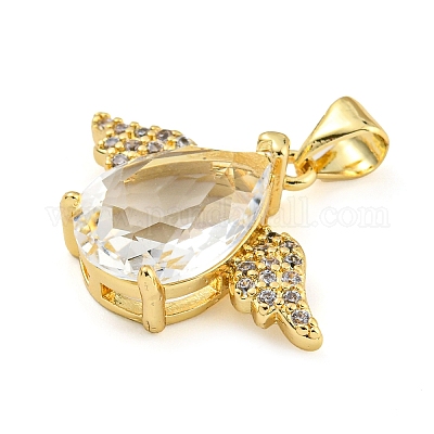 Покрытие стойки латунь микропаве прозрачные подвески из кубического циркония ZIRC-L100-151G-1