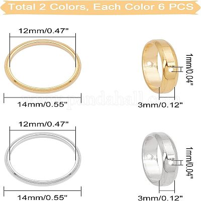 12 шт. 2-х цветные рамки из нержавеющей стали 304 STAS-UN0023-58-1