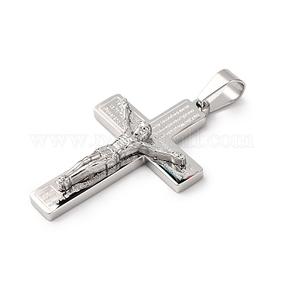 Подвески-кресты Иисуса из нержавеющей стали 304 STAS-F323-07P-1