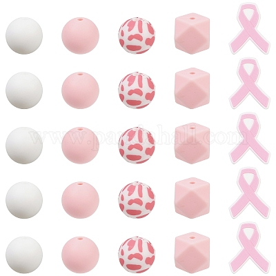 25шт 5 стиля силиконовые бусины&nbsp;FIND-YW0011-13-1