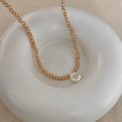 Подвеска с инициалом из натуральной ракушки FS-WG76541-03-1