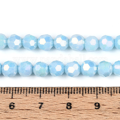 Антикоррозийные гальванические стеклянные бусины EGLA-T021-6mm-15-01-1