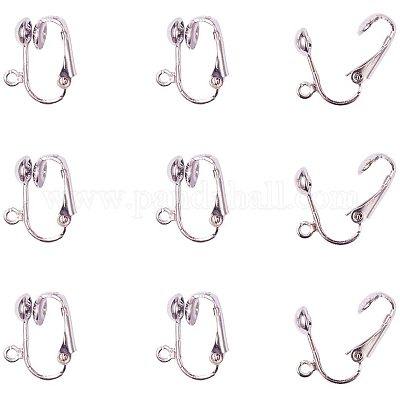Wholesale Iron Clip-on Earring Findings for Non-Pierced Ears 
