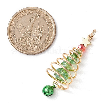 Подвески из латуни и стекла PALLOY-JF02991-01-1