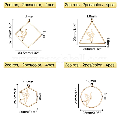 16 шт. 8-х стилевые полые подвески из сплава FIND-OC0001-36-1