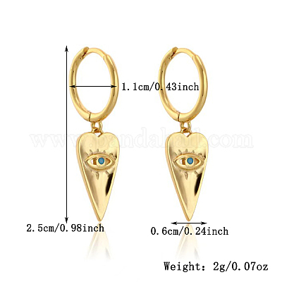 S925 серьги-кольца в форме сердца с глазом из стерлингового серебра DL4176-1