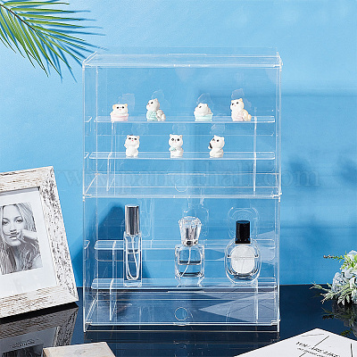2-слойная 3-уровневая акриловая витрина для минифигурок ODIS-WH0038-49-1
