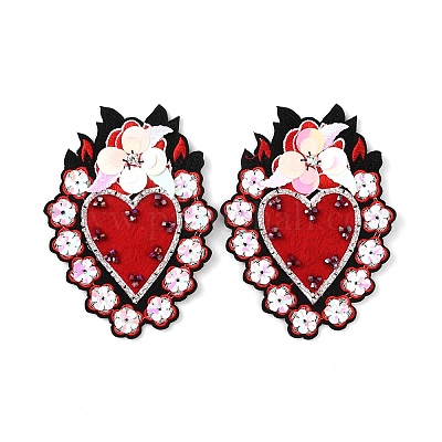 Heiliges Herz mit Blumenmuster&nbsp;PATC-WH0010-17-1
