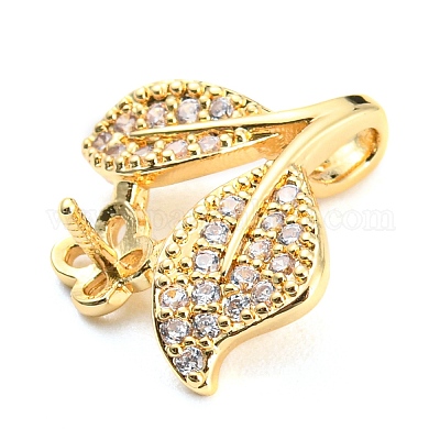 Подвески-подвески из латуни с микрокубическим цирконием KK-Q794-04A-G-1