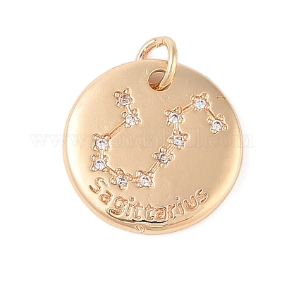 Латунь с подвесками из прозрачного кубического циркония KK-N256-24I-G-1