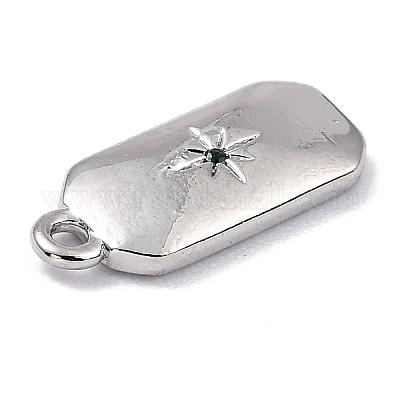 Латунные микро проложить кубического циркония подвески ZIRC-I054-12P-04-1