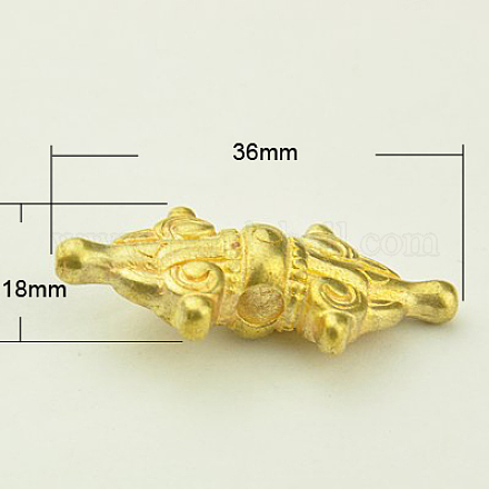Brass Buddhist Beads KK-K059-G-1