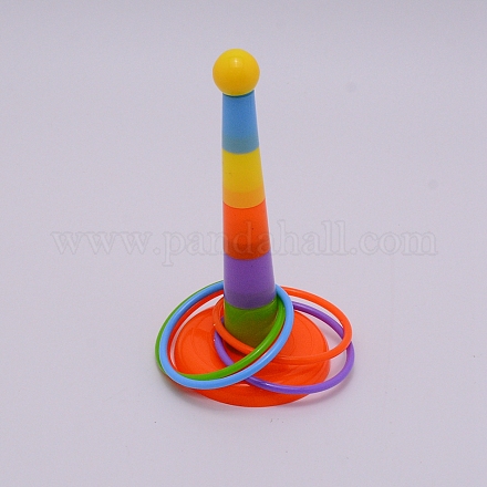 Пластиковая игрушка-попугай с цветным кольцом AJEW-WH0168-12-1