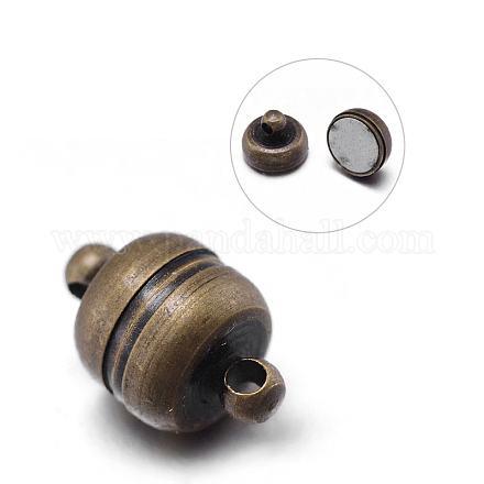 Round Brass Magnetic Clasps KK-D466-AB-NF-1