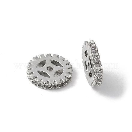 Латунные микро проложить кубического циркония бусы KK-D324-11P-03-1