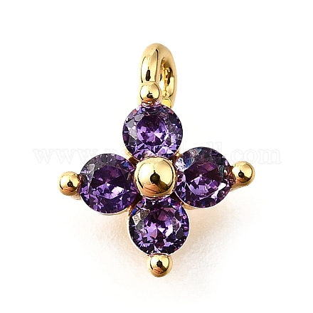 Латунные микро проложить кубического циркония подвески KK-D356-07G-G-1