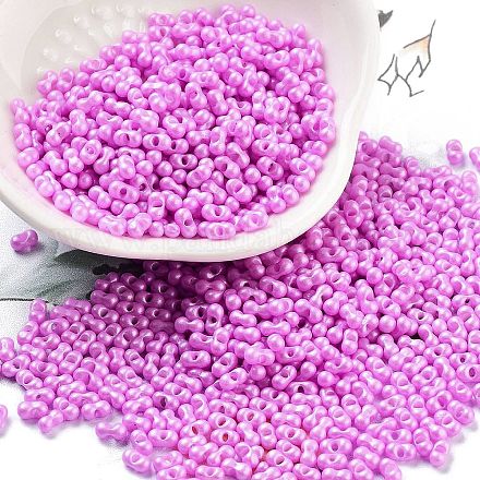 Непрозрачные цветные стеклянные бусины SEED-A033-06I-1