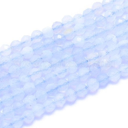 Chapelets de perles en agate avec dentelle bleue naturelle G-I279-E16-1