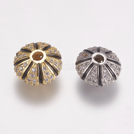 Perles de zircone cubique micro pave en Laiton ZIRC-E143-07-1
