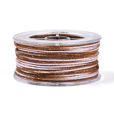 27 м сегментно окрашенные круглые полиэфирные витые шнуры&nbsp;OCOR-N009-02A-22-1