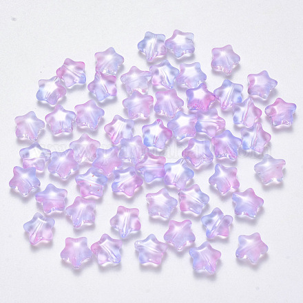 Perles en verre transparentes GLAA-R211-04-A01-1
