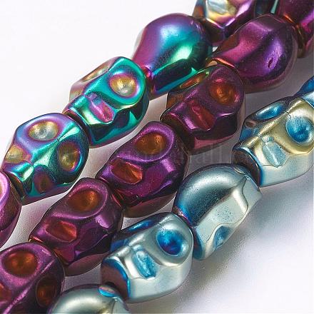 Electroplate Non-magnetic Synthetic Hematite Bead Strands G-P277-08-1