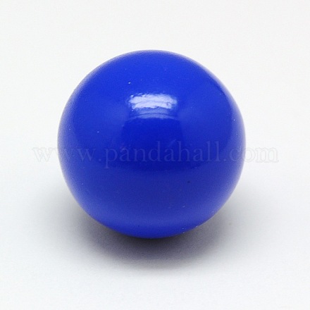 No Hole Spray Painted Brass Round Ball Beads Fit Cage Pendants KK-D341-10-1