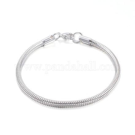 304 Stainless Steel Snake Chain Bracelets BJEW-P153-03S-1