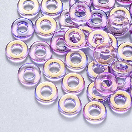 Perles de verre peintes par pulvérisation transparent GLAA-S190-003A-03-1