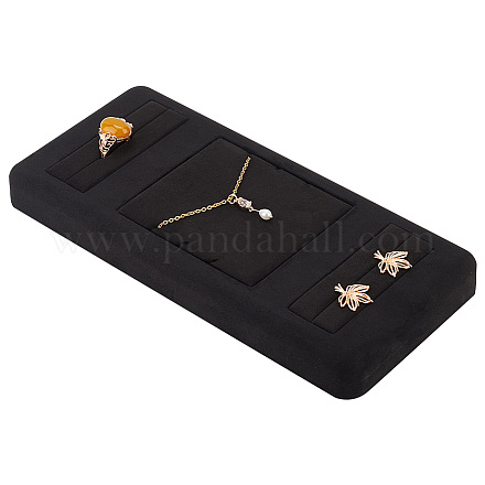 PH PandaHall Microfiber Jewelry Tray ODIS-WH0002-85-1