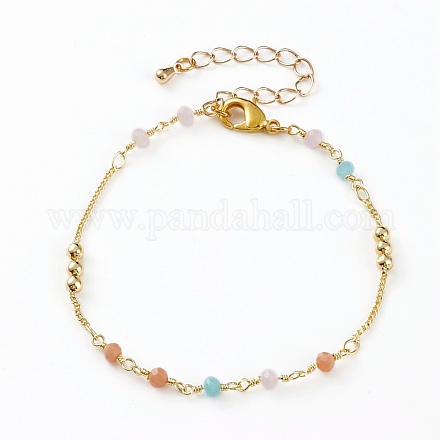 Bracelets de perles de verre à facettes BJEW-JB05853-01-1