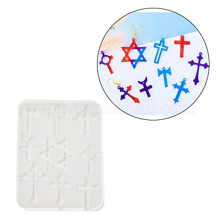 Moules en silicone pour pendentif étoile de David et croix SIMO-C012-05-1