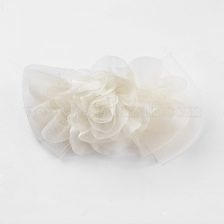 Fascinator de la flor de la boda accesorios para el cabello de cocodrilo hierro pinzas para el cabello OHAR-A001-53A-1