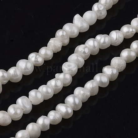 Natural Cultured Freshwater Pearl Beads Strands X-PEAR-Q007-17-1