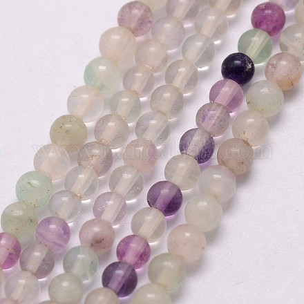 Chapelets de perles en fluorite naturelle G-K146-70-3mm-1