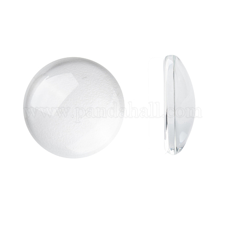 Transparente Glas Cabochons GGLA-R026-15mm-1